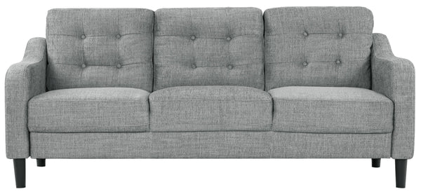 Safavieh Nathaniel Tufted Back 3 Seater Sofa - Luxurious Comfort In Timeless Cream For Your Living Space Grey Wood ,Foam ,Fabric ,Plastic Legs Sfa2005b
