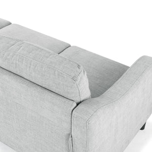 Safavieh Nathaniel Tufted Back 3 Seater Sofa - Luxurious Comfort In Timeless Cream For Your Living Space Light Grey Wood ,Foam ,Fabric ,Plastic Legs Sfa2005c