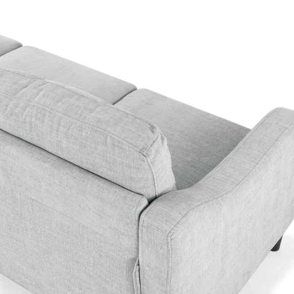 Safavieh Nathaniel Tufted Back 3 Seater Sofa - Luxurious Comfort In Timeless Cream For Your Living Space Light Grey Wood ,Foam ,Fabric ,Plastic Legs Sfa2005c