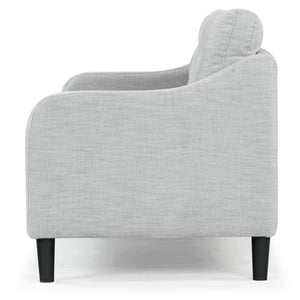 Safavieh Nathaniel Tufted Back 3 Seater Sofa - Luxurious Comfort In Timeless Cream For Your Living Space Light Grey Wood ,Foam ,Fabric ,Plastic Legs Sfa2005c