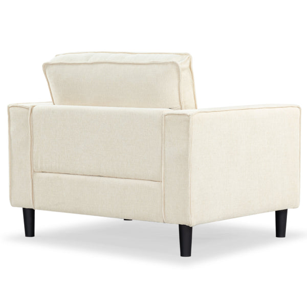 Safavieh Kalyna 1.5 Seat Accent Chair - Elevate Your Living Space With Elegant Comfort And Style Today! Creme Wood ,Foam ,Fabric Sfa2006a