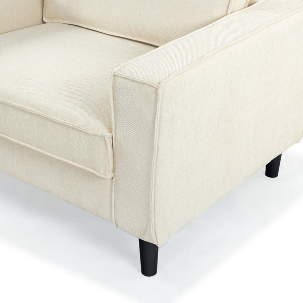 Safavieh Kalyna 1.5 Seat Accent Chair - Elevate Your Living Space With Elegant Comfort And Style Today! Creme Wood ,Foam ,Fabric Sfa2006a