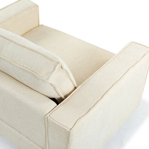 Safavieh Kalyna 1.5 Seat Accent Chair - Elevate Your Living Space With Elegant Comfort And Style Today! Creme Wood ,Foam ,Fabric Sfa2006a