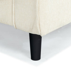 Safavieh Kalyna 1.5 Seat Accent Chair - Elevate Your Living Space With Elegant Comfort And Style Today! Creme Wood ,Foam ,Fabric Sfa2006a