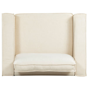 Safavieh Kalyna 1.5 Seat Accent Chair - Elevate Your Living Space With Elegant Comfort And Style Today! Creme Wood ,Foam ,Fabric Sfa2006a