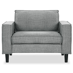 Safavieh Kalyna 1.5 Seat Accent Chair - Elevate Your Living Space With Elegant Comfort And Style Today! Grey Wood ,Foam ,Fabric Sfa2006b