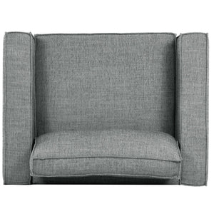 Safavieh Kalyna 1.5 Seat Accent Chair - Elevate Your Living Space With Elegant Comfort And Style Today! Grey Wood ,Foam ,Fabric Sfa2006b