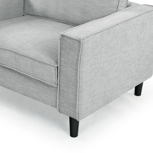 Safavieh Kalyna 1.5 Seat Accent Chair - Elevate Your Living Space With Elegant Comfort And Style Today! Light Grey Wood ,Foam ,Fabric Sfa2006c