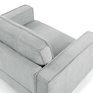 Safavieh Kalyna 1.5 Seat Accent Chair - Elevate Your Living Space With Elegant Comfort And Style Today! Light Grey Wood ,Foam ,Fabric Sfa2006c