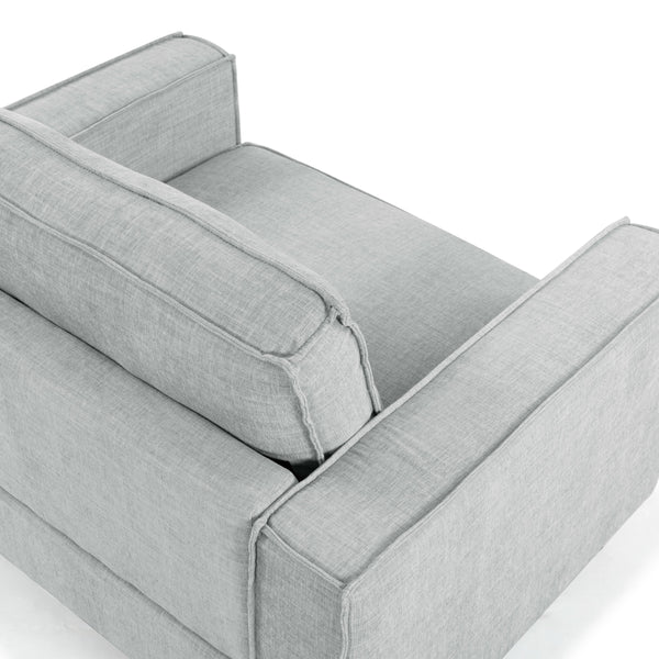 Safavieh Kalyna 1.5 Seat Accent Chair - Elevate Your Living Space With Elegant Comfort And Style Today! Light Grey Wood ,Foam ,Fabric Sfa2006c