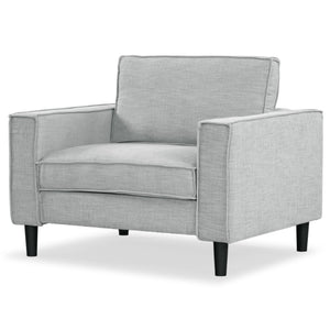 Safavieh Kalyna 1.5 Seat Accent Chair - Elevate Your Living Space With Elegant Comfort And Style Today! Light Grey Wood ,Foam ,Fabric Sfa2006c