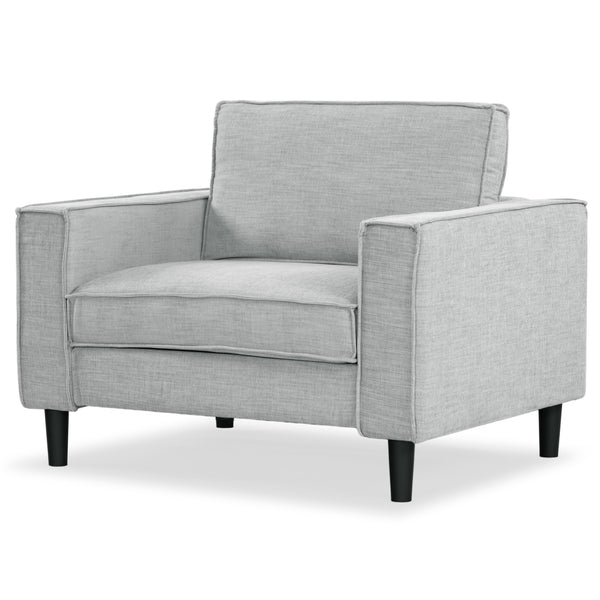 Safavieh Kalyna 1.5 Seat Accent Chair - Elevate Your Living Space With Elegant Comfort And Style Today! Light Grey Wood ,Foam ,Fabric Sfa2006c