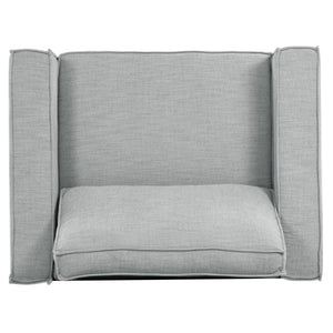 Safavieh Kalyna 1.5 Seat Accent Chair - Elevate Your Living Space With Elegant Comfort And Style Today! Light Grey Wood ,Foam ,Fabric Sfa2006c