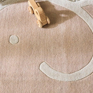Safavieh Safavieh Kids Hand Tufted Wool Cotton Rug Soft Neutral Tones for Nursery Rooms Pink 6'-0" x 9'-0" SFK903U-69S