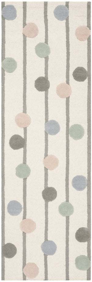 Safavieh Safavieh Hand-Tufted Wool Confetti Dots Runner Rug — Ivory Base, Multi-Color Accents, Low-Profiledurable 2'-6" x 12'-0" SFK909A-212