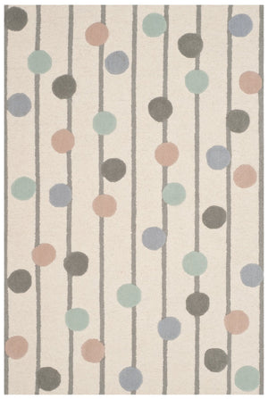 Safavieh Safavieh Hand-Tufted Wool Confetti Dots Runner Rug — Ivory Base, Multi-Color Accents, Low-Profiledurable 2'-6" x 12'-0" SFK909A-212