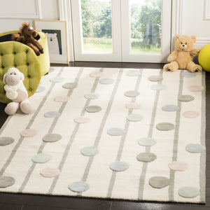 Safavieh Safavieh Hand-Tufted Wool Confetti Dots Runner Rug — Ivory Base, Multi-Color Accents, Low-Profiledurable 2'-6" x 12'-0" SFK909A-212