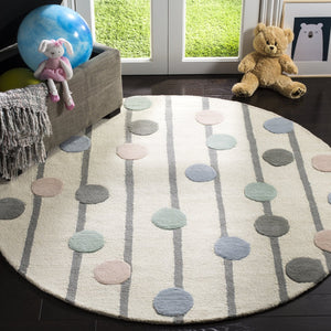 Safavieh Safavieh Hand-Tufted Wool Confetti Dots Runner Rug — Ivory Base, Multi-Color Accents, Low-Profiledurable 2'-6" x 12'-0" SFK909A-212