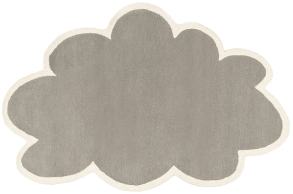 Safavieh Safavieh Hand-Tufted Wool Rug For Kids Cloud Grey/Ivory Low Pile 3/8" Durable Modern Accent 2'-3" x 4'-0" SFK913C-24S