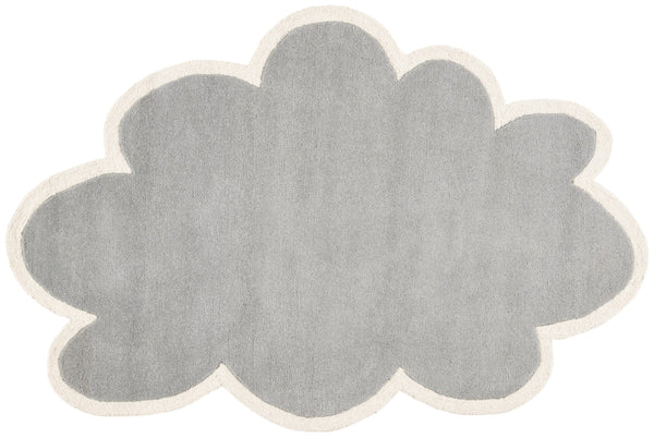 Safavieh Safavieh Hand-Tufted Wool Rug For Kids Cloud Grey/Ivory Low Pile 3/8" Durable Modern Accent 2'-3" x 4'-0" SFK913C-24S