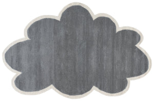 Safavieh Safavieh Hand-Tufted Wool Rug For Kids Cloud Grey/Ivory Low Pile 3/8" Durable Modern Accent 2'-3" x 4'-0" SFK913C-24S