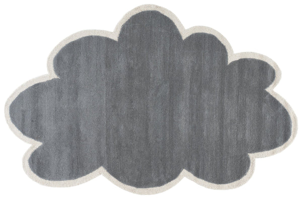 Safavieh Safavieh Hand-Tufted Wool Rug For Kids Cloud Grey/Ivory Low Pile 3/8" Durable Modern Accent 2'-3" x 4'-0" SFK913C-24S