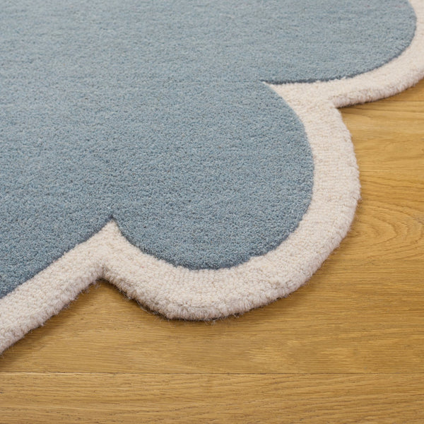 Safavieh Safavieh Hand-Tufted Wool Rug In Cloud Blue & Ivory — Low-Profile, Durable, Minimalist Comfort 5'-0" x 8'-0" SFK913M-5S