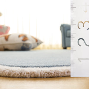 Safavieh Safavieh Hand-Tufted Wool Rug In Cloud Blue & Ivory — Low-Profile, Durable, Minimalist Comfort 5'-0" x 8'-0" SFK913M-5S