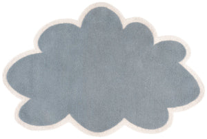 Safavieh Safavieh Hand-Tufted Wool Rug In Cloud Blue & Ivory — Low-Profile, Durable, Minimalist Comfort 5'-0" x 8'-0" SFK913M-5S
