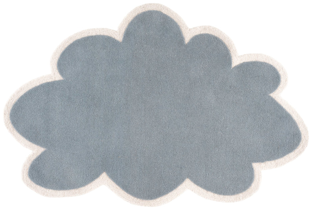 Safavieh Safavieh Hand-Tufted Wool Rug In Cloud Blue And Ivory — Plush Low-Profile 100% Wool For Cozy Rooms 3'-0" x 5'-0" SFK913M-3S