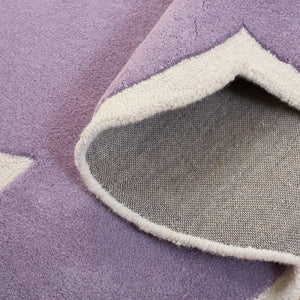 Safavieh Safavieh Hand‑Tufted Wool Rug In Cloud Purple And Ivory — Soft Low Pile, Modern Kid‑Friendly Style 5'-0" x 8'-0" SFK913V-5S