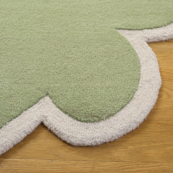 Safavieh Safavieh Wool Area Rug In Sage And Ivory — Hand-Tufted Minimalist Solid Design For Calm Rooms 5'-0" x 8'-0" SFK913W-5S