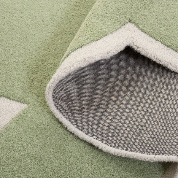 Safavieh Safavieh Wool Area Rug In Sage And Ivory — Hand-Tufted Minimalist Solid Design For Calm Rooms 5'-0" x 8'-0" SFK913W-5S
