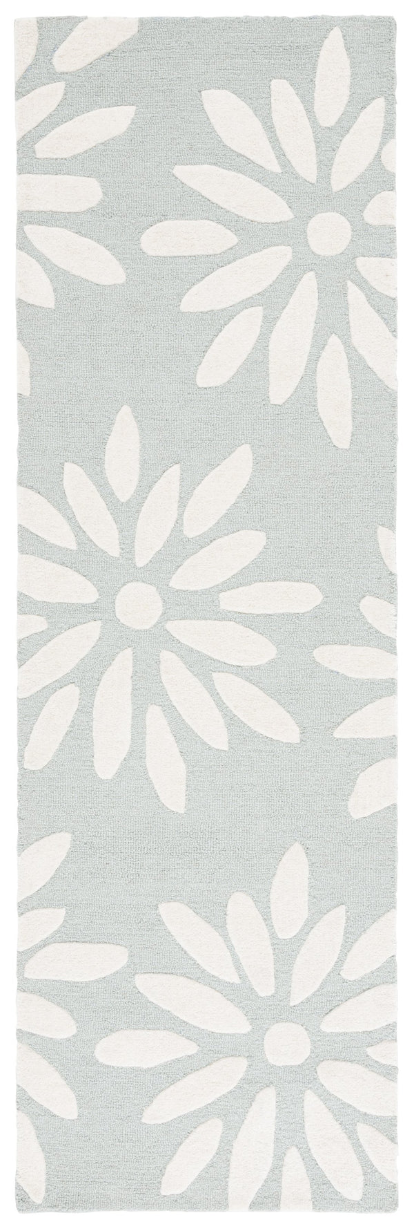Safavieh Safavieh Kids Hand-tufted Area Rug: Cozy Teal And Ivory Floral Design For Playrooms And Bedrooms Teal ,Ivory Wool Pile Sfk914j-4