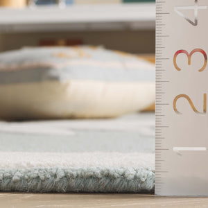 Safavieh Safavieh Kids Hand-tufted Area Rug: Cozy Teal And Ivory Floral Design For Playrooms And Bedrooms Teal ,Ivory Wool Pile Sfk914j-4