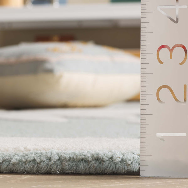 Safavieh Safavieh Kids Hand-tufted Area Rug: Cozy Teal And Ivory Floral Design For Playrooms And Bedrooms Teal ,Ivory Wool Pile Sfk914j-4