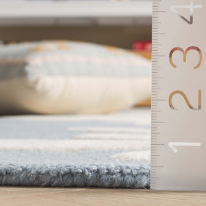 Safavieh Safavieh Kids Hand-tufted Area Rug: Cozy Teal And Ivory Floral Design For Playrooms And Bedrooms Light Blue ,Ivory Wool Pile Sfk914l-6