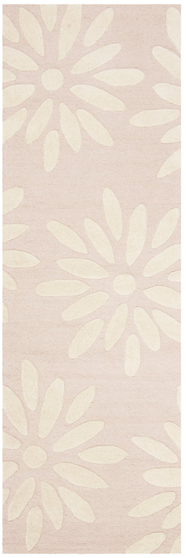 Safavieh Safavieh Hand‑Tufted Pink Daisy Wool Runner — Low Pile Floral Hallway Rug, Durable & Soft 2'-6" x 6'-0" SFK914P-26