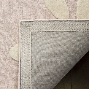 Safavieh Safavieh Hand-Tufted Pink Daisy Wool Rug — Soft Low-Profile Ivory Floral Accent For Kids Rooms 9'-0" x 12'-0" SFK914P-9