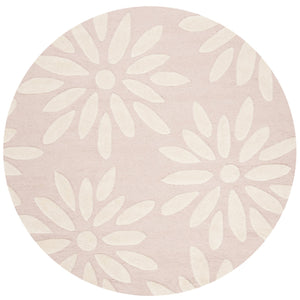 Safavieh Safavieh Hand-Tufted Pink Daisy Wool Rug — Soft Low-Profile Round Accent For Nursery & Playroom 7'-0" x 7'-0" SFK914P-7R