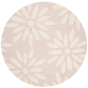 Safavieh Safavieh Kids Hand Tufted Wool Round Rug with Daisy Motif for Nursery or Bedroom 6'-0" x 6'-0" SFK914P-6R