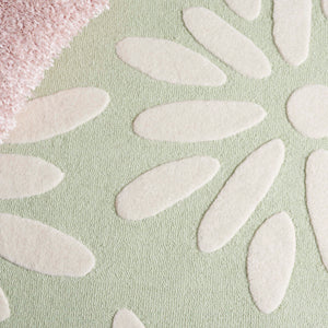Safavieh Safavieh Kids Hand-tufted Area Rug: Cozy Teal And Ivory Floral Design For Playrooms And Bedrooms Sage ,Ivory Wool Pile Sfk914w-6r