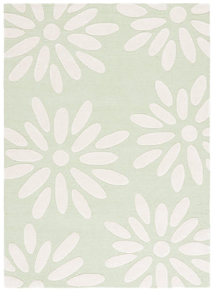 Safavieh Safavieh Hand‑Tufted Sage Ivory Wool Round Rug — Plush Low‑Pile Floral Accent For Cozy Rooms 7'-0" x 7'-0" SFK914W-7R