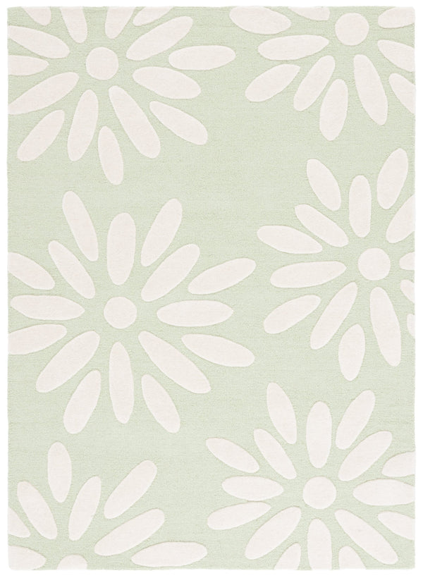 Safavieh Safavieh Sage Ivory Hand-Tufted Wool Area Rug 9 X 12 Low-Profile 1/4" Pile Minimalist Chic 9'-0" x 12'-0" SFK914W-9
