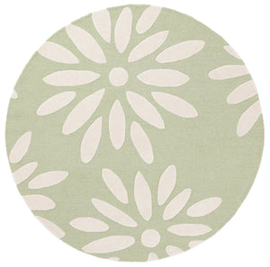 Safavieh Safavieh Kids Hand-tufted Area Rug: Cozy Teal And Ivory Floral Design For Playrooms And Bedrooms Sage ,Ivory Wool Pile Sfk914w-6r