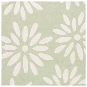 Safavieh Safavieh Kids Hand-tufted Area Rug: Cozy Teal And Ivory Floral Design For Playrooms And Bedrooms Sage ,Ivory Wool Pile Sfk914w-6r