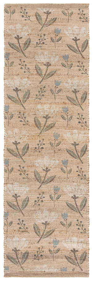 Safavieh Saffron Hand-Woven Natural Green Area Rug 8X10, Jute-Chenille-Cotton Low Pile Rustic Farmhouse Charm 9'-0" x 12'-0" SFN402Y-9