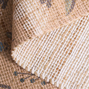 Safavieh Saffron Hand-Woven Natural Green Floral Area Rug — Low-Profile Jute Blend For Farmhouse Comfort And Durability 4'-0" x 6'-0" SFN402Y-4