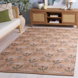 Safavieh Saffron Hand-Woven Natural Green Area Rug 8X10, Jute-Chenille-Cotton Low Pile Rustic Farmhouse Charm 9'-0" x 12'-0" SFN402Y-9