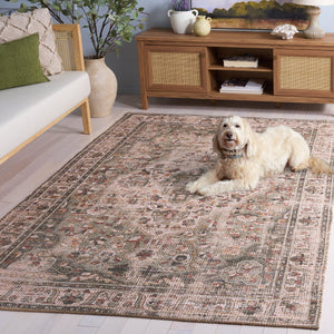 Safavieh Saffron Handwoven Natural Green Area Rug — Jute Blend Low Pile, Textured Artisan Style For Home 4'-0" x 6'-0" SFN403Y-4
